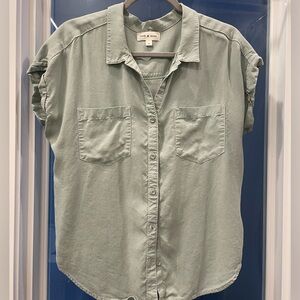 Seafoam soft button down
